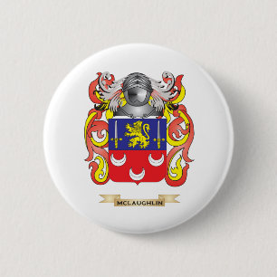 McLaughlin Coat of Arms (Family Crest) 6 Cm Round Badge