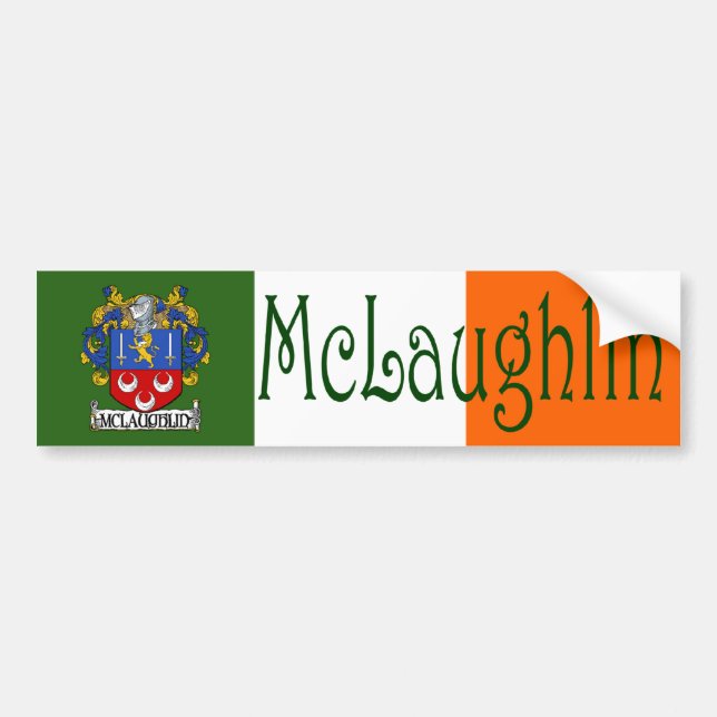 McLaughlin Coat of Arms Flag Bumper Sticker (Front)