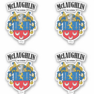 McLaughlin Crest Irish Translation & Meaning (x4)