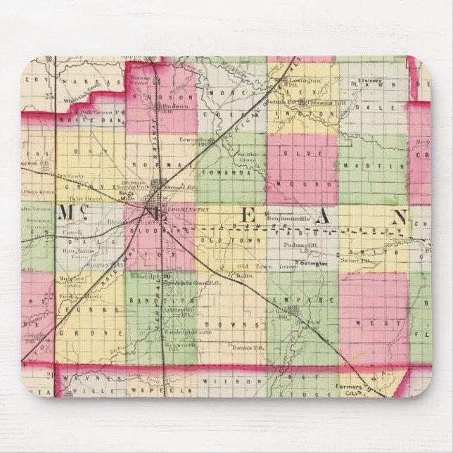 McLean, De Witt, Piatt counties Mouse Pad (Front)