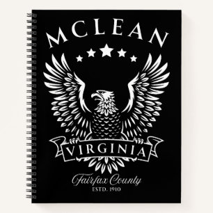 McLean Fairfax County Virginia Vintage Eagle Notebook