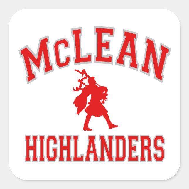 McLean Highlanders Square Sticker (Front)