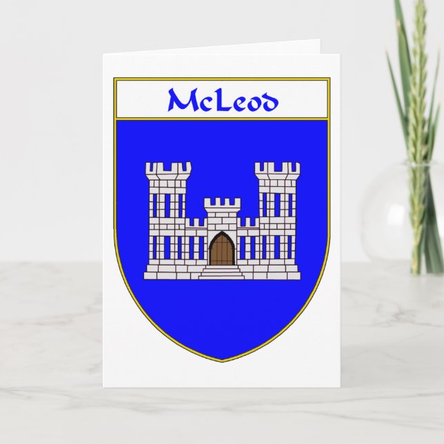 McLeod Coat of Arms/Family Crest Holiday Card (Front)