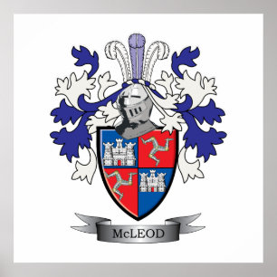 McLeod Family Crest Coat of Arms Poster