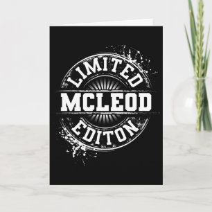 Mcleod Funny Surname Family Tree Birthday Reunion  Card