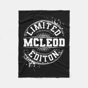 Mcleod Funny Surname Family Tree Birthday Reunion Fleece Blanket