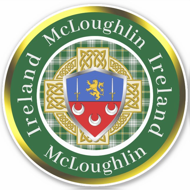 McLoughlin Shield & Celtic Cross Personalised (Front)