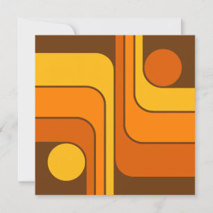 MCM 1970s Retro Style Geometric Design Invitation