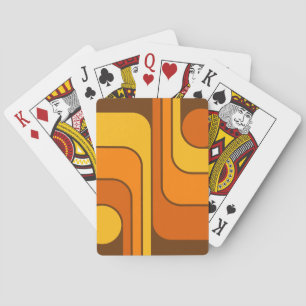 MCM 1970s Retro Style Geometric Design Playing Cards