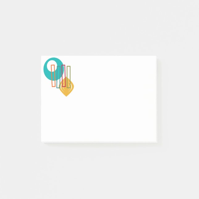 MCM Abstract Design  Post-it Notes (Front)