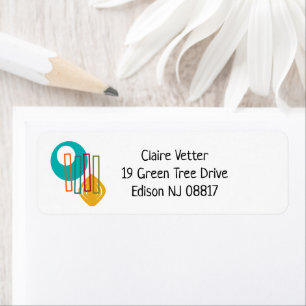 MCM Abstract Design  Return Address Label