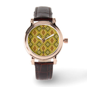 MCM Art Deco Diamond Pattern Watch