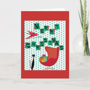 MCM Atomic Era 1950s Swell Christmas Card