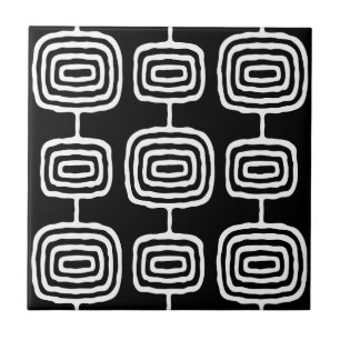 MCM Atomic Rings Abstract Pattern Ceramic Tile