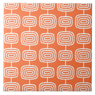 MCM Atomic Rings Abstract Pattern Ceramic Tile