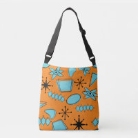 MCM Atomic Shapes Turquoise on Orange
