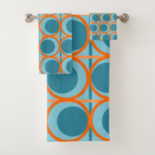 MCM Circles and Lines Bath Towel Set