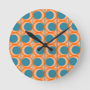 MCM Circles and Lines Round Clock