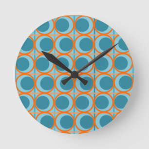 MCM Circles and Lines  Round Clock