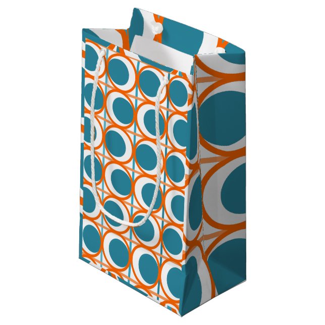 MCM Circles and Lines Small Gift Bag (Front Angled)