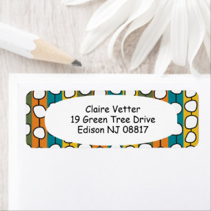 MCM Colourful Lines Return Address Label