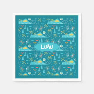 MCM Diamond Head Fireworks Party Napkin