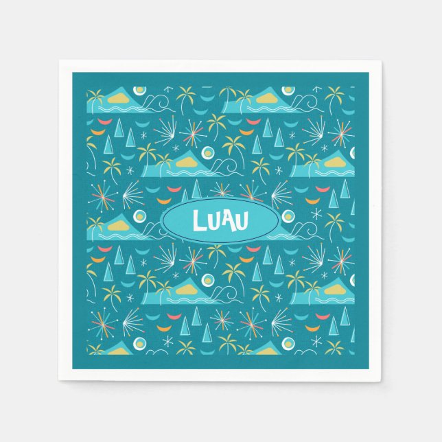 MCM Diamond Head Fireworks Party Napkin (Front)