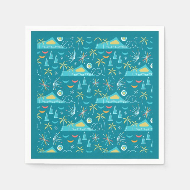 MCM Diamond Head Fireworks Party Napkin (Front)