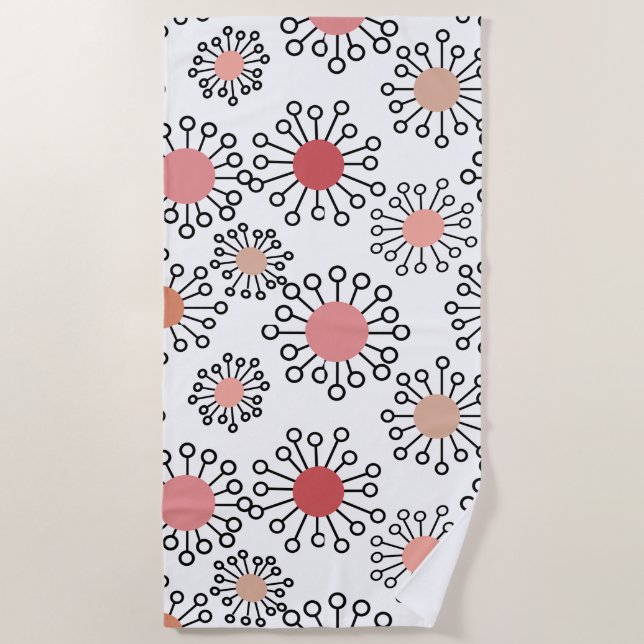 MCM Flowers  Beach Towel (Front)
