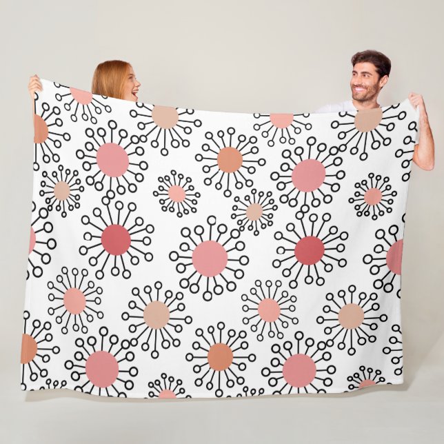 MCM Flowers  Fleece Blanket (In Situ)