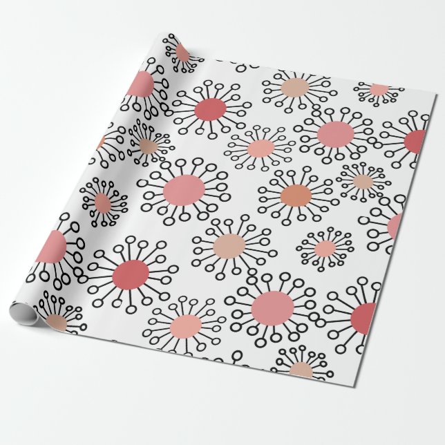 MCM Flowers  Wrapping Paper (Unrolled)