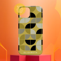 MCM Geometric Mod Circles Pattern - gold black