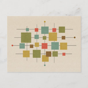 MCM Geometric Squares - Multi Postcard