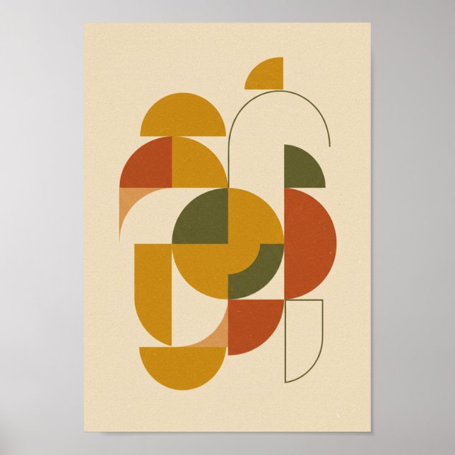 MCM Geometric Wall Art Print (Front)