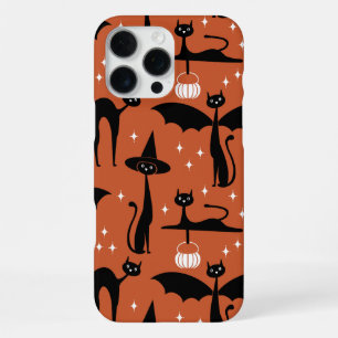 MCM Halloween Fancy Dress Minimalist Cats Orange iPhone 16 Pro Max Case