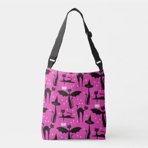 MCM Halloween Fancy Dress Minimalist Cats Pink Crossbody Bag