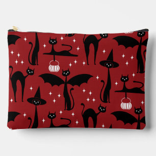 MCM Halloween Fancy Dress Minimalist Cats Red Accessory Pouch