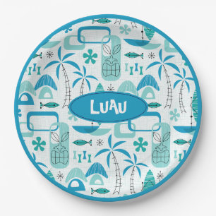 MCM Hawaiian Village – Blue Paper Plate