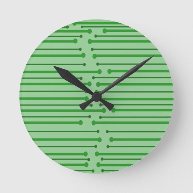 MCM Inspired Lines  Round Clock (Front)