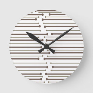 MCM Inspired Lines Round Clock
