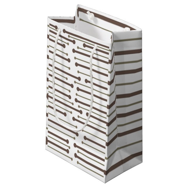 MCM Inspired Lines  Small Gift Bag (Front Angled)