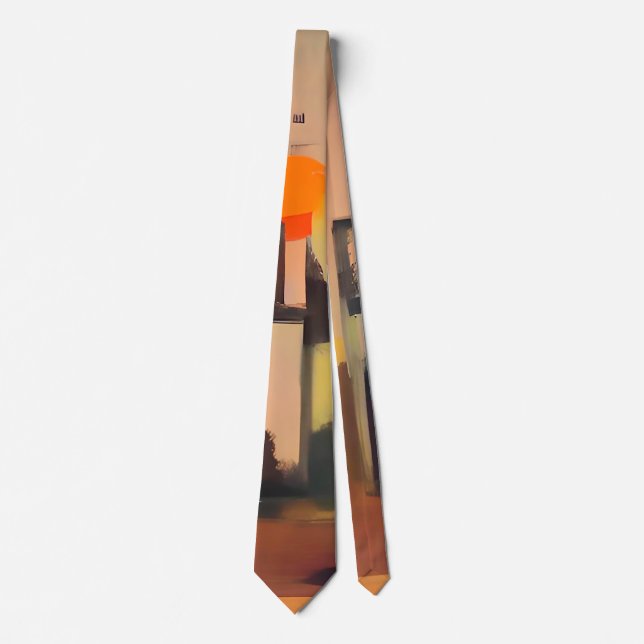 MCM Mid Century Modern Art Abstract Art  Tie (Front)