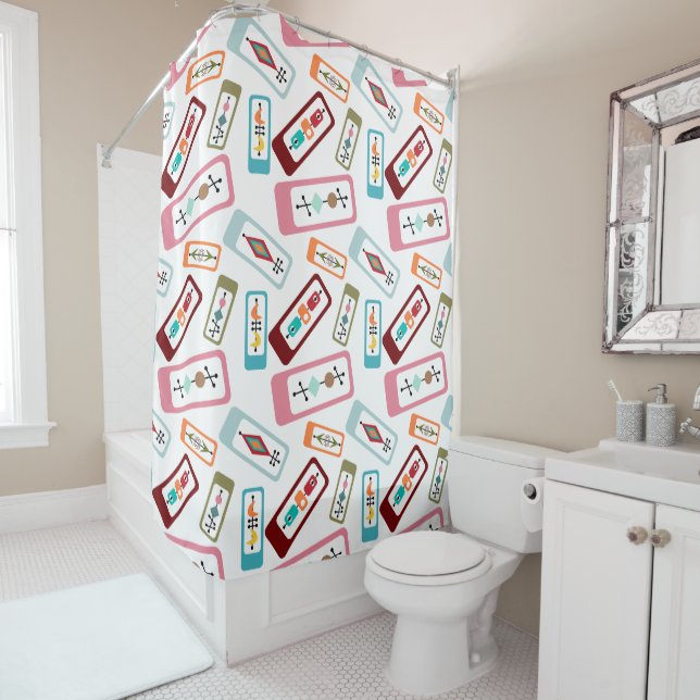 MCM Pickle Forks  Shower Curtain (In Situ)