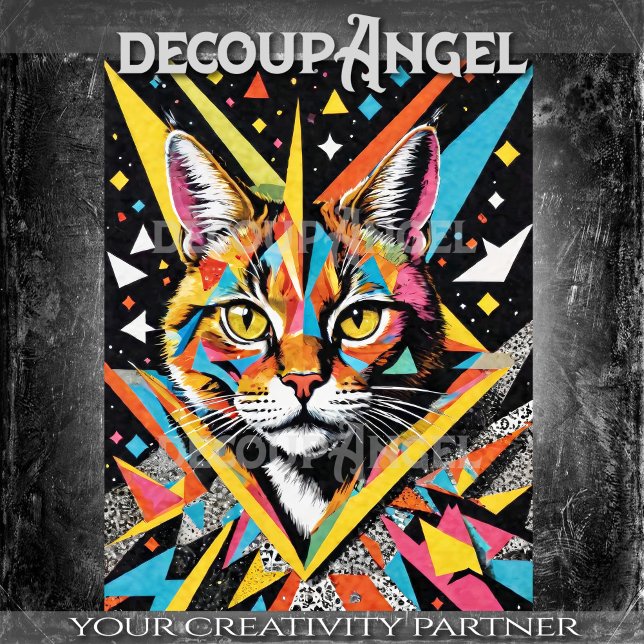 MCM Portrai of Cat Decoupage Tissue Paper (Creator Uploaded)