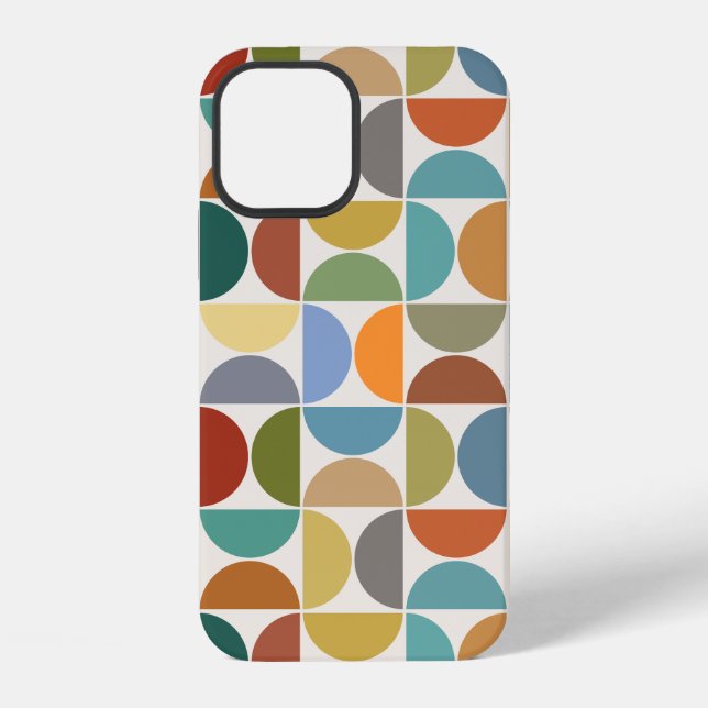 MCM Semicircles Big Pattern Colour on Cream iPhone Case (Back)
