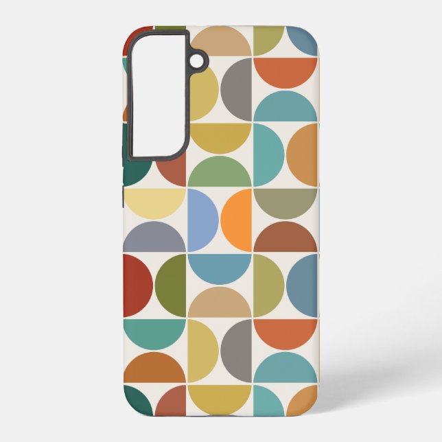 MCM Semicircles Big Pattern Colour on Cream Samsung Galaxy S22+ Case (Back)