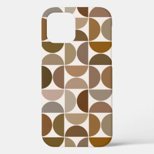 MCM Semicircles Browns+Cream Big Pattern iPhone 12 Case