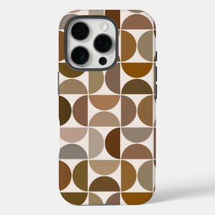 MCM Semicircles Browns+Cream Big Pattern iPhone 16 Pro Case