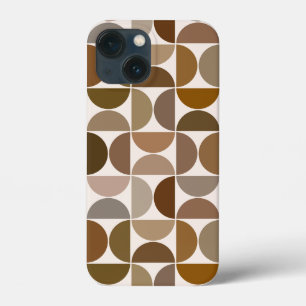 MCM Semicircles Browns+Cream Big Pattern iPhone 13 Mini Case