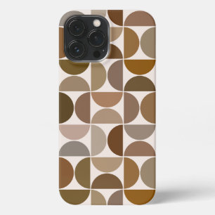 MCM Semicircles Browns+Cream Big Pattern iPhone 13 Pro Max Case
